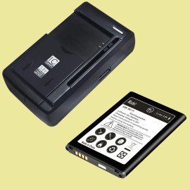 For LG 2560mAh Replaceable Extended Slim Battery Dock Charger for LG Optimus Black P970