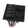 4 Gang Rocker Switch Panel LED Waterproof Dual USB Charging