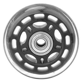 Luggage Wheels Replacement 3 Inch Swivel Wheels Black Transparent Silent PU with 608 Zz Bearing Sledge Luggage Trolley Accessory Wheel