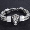 Mens Silver Bracelet Polishing Stainless Steel Heavy 12mm Double Franco