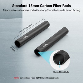 SMALLRIG 15mm Camera Carbon Fiber Rods (4 Inches -1871)