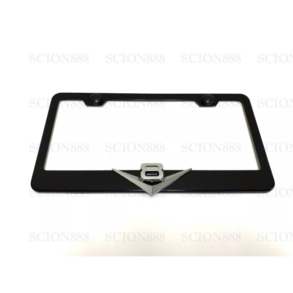 License Plate Frame 1pc 3D V8 Logo Emblem Badge BLACK