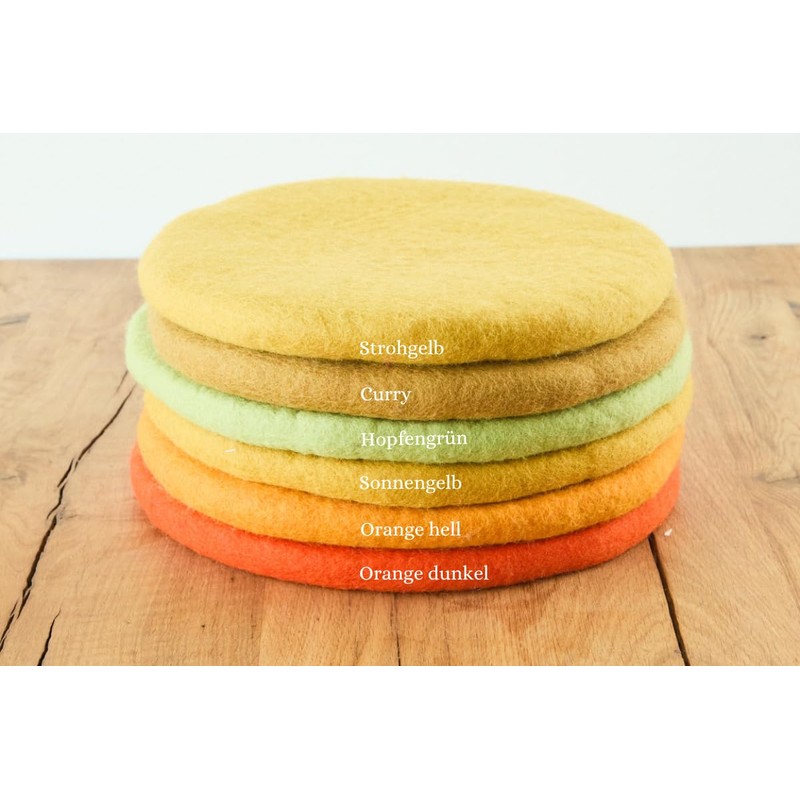 feelz Seat Cushion Round Felt 100% Wool 35 cm Height