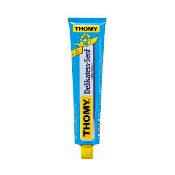 Thomy Delikatess Senf (Medium Mustard) in Tube - Pack of 4 Tubes X 100 Ml