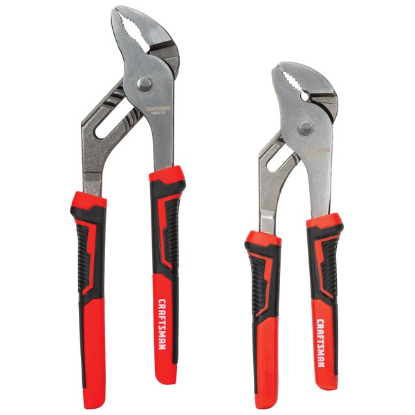 CRAFTSMAN Pliers, 8 & 10-Inch, 2-Piece Groove Joint Set (CMHT82547), Red