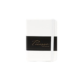 DESK TECH, Picasso Notebooks 80-Sheet Ruled 80gsm Small Fine Journal, 3 x 4 inches, White