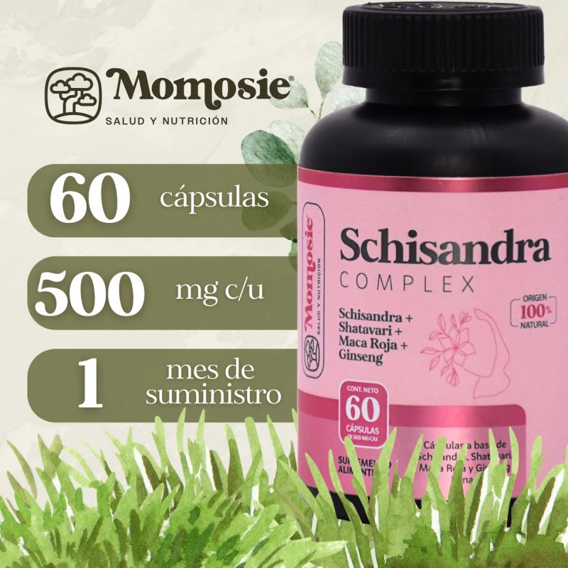 Schisandra Shatavari Complex 60caps Balance Hormonal Mujer Sin Sabor