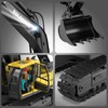 kolegend Remote Control Excavator Toy for Boy 2 Batteries- 1/20