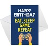 RED OCEAN Gamer Birthday Card For Son Brother Grandson Novelty Birthday Card For Boys