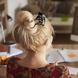 Frcolor Tsumesode Kanzashi Hair Ornament, Black, Pearl, Kimono, Kimono Kimono, Kimono, Tsumasode, Prevents Slipping, Prevents Slipping, Hair Decoration, Fan, Bee Type, Japanese Clothing, Western