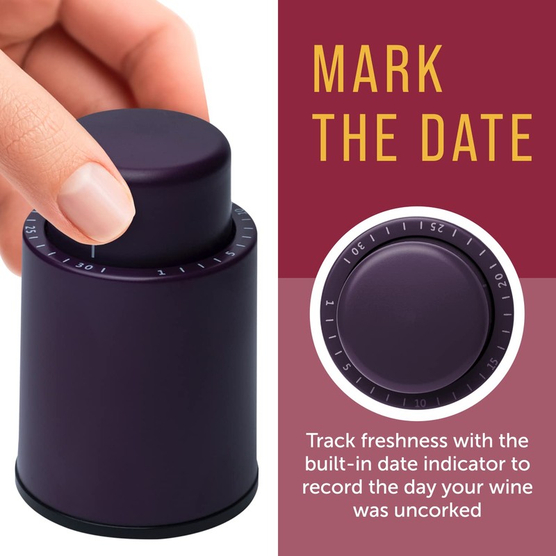 Vacuum Wine Stoppers - Leak-Proof Vacuum Pump Wine Preserver -
