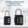 Fayleeko Combination Lock, 4 Digit Padlock for School Gym Sports