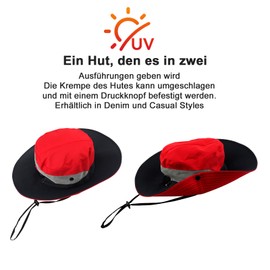 Women's Foldable Sun Hat, Women's Outdoor Summer Hiking Hat, Mesh Wide Brim, UV Protection, Fishing Hat, Garden Hat with Adjustable Chin Strap for Gardening, Travel, Hiking, Fishing, red