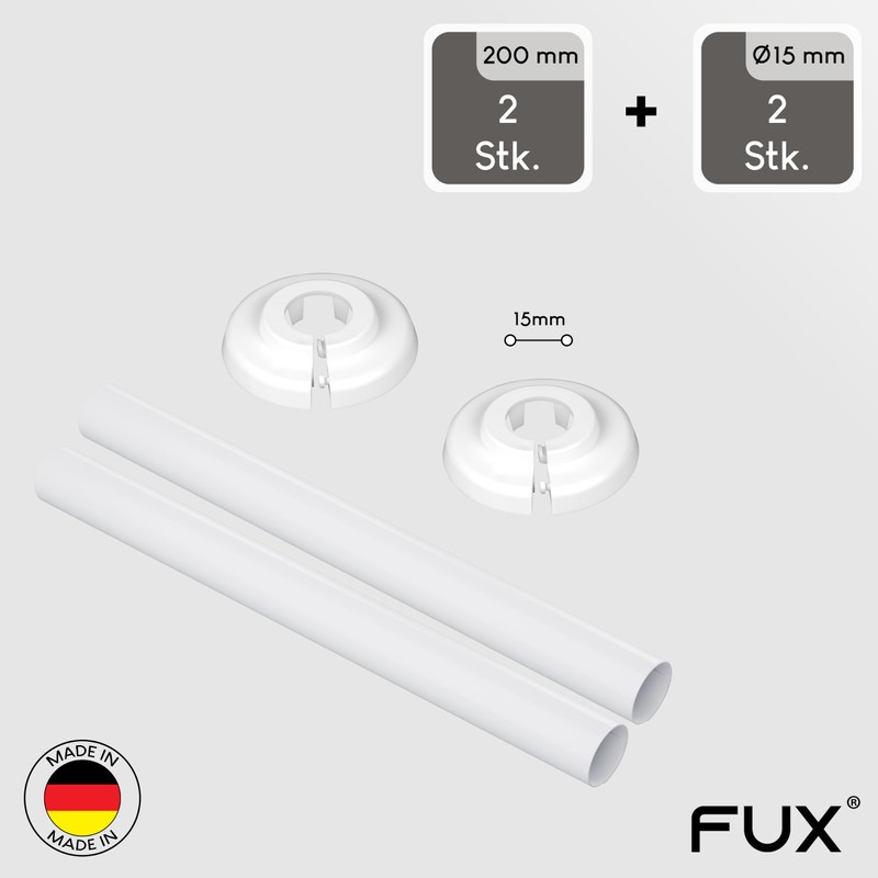 FUX 2 + 2 Set Heating Pipe Cover + Rosettes