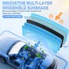 LivTee Car Windshield Sun Shade–300T Polyester, Double-Layer Design, Foldable Sunshade
