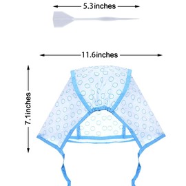Bestac 6 Pieces Hair Cap Highlighting Frosting Cap Hair Dye Cap with Plastic Hooks Salon Hairdressing Tool Kit Coloring Cap Highlighting Cap(Blue)