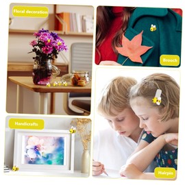 Toyvian 24 Piezas De Fieltro Abeja Bebé Animal De Peluche Mini Animales Pinzas Para El Cabello Para Bebés Fieltro De Lana DIY Abejas Felpa Lanza Fieltro Abejas Encantos Fieltro Decoración