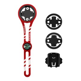 Lvjkes Gar min Bicycle Mount with Compass Quick Release Mount for Gar Min, Bryton, Cateye, Adapted to Sports Camera, Lights and Various Code Tables (Red)