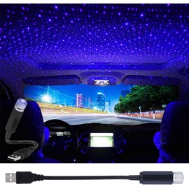 1Pc USB Star Projector Night Light,Adjustable Romantic Starry Sky Projector Car Light,Portable Atmosphere Decorative Auto Roof Light for Various Occasions,Wall Lights,Tools and Home Improvement