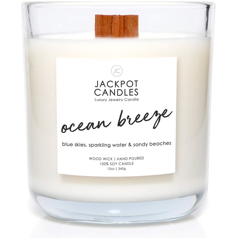 Ocean Breeze Candle with Ring Inside (Surprise Jewelry Valued at