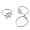 Rierdge Silver Napkin Rings Set of 12, Metal Leaf Holders,
