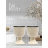 Ceramic Egg Cup Christmas Gift Set of 2 Porcelain Holder