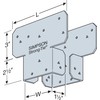 Simpson Strong-Tie AC4Z AC ZMAX Galvanized Adjustable Post Cap for
