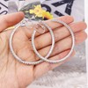 LAXPICOL Fashion Sparkly Austrian Circle Hoop Earrings Clip On Earrings