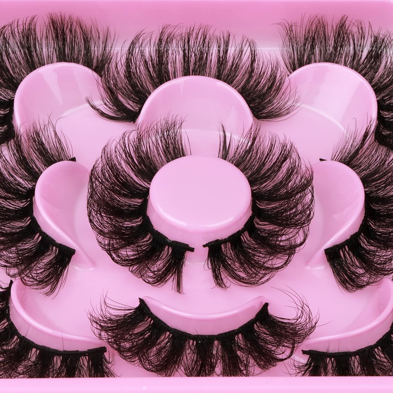 Focipeysa Dramatic Eyelashes Fluffy Faux Mink Lashes 22mm Long False