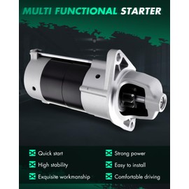SCITOO Motor Starter for 18413 Starters Fit for Kubota D1105 25HP Dsl for Kubota for Mowers-Turf ZD25 ZD28 05-Bk 1G069-63010 1G069-63011