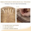 Hairro 100% Real Human Hair Toppers for Women No Bang,