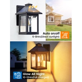 Solar Porch Lights Outdoor 1Pack