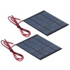 2Pcs Mini Solar Power Module Epoxy Panel with 100cm Cable