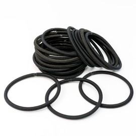 [Herbeluemily] ヘアゴム リングゴム 大容量 30本セット 髪ゴム 結び目なし 太さ 4mm 内径 5cm ブラック