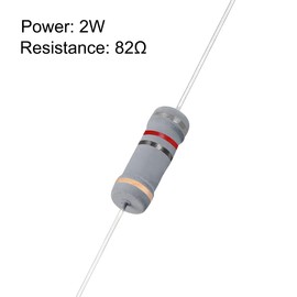 uxcell 50Pcs 82 Ohm Resistor, 2W 5% Tolerance Carbon Film Resistors, 4 Bands for DIY Electronic Projects and Experiments