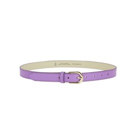 FASHIONGEN - LUNA Women's Italian Leather Belt, Purple (Gold Buckle)