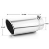 5 Inch Inlet Exhaust Tip, A-KARCK Polished Bolt On 5"