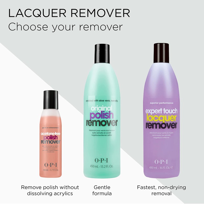OPI Original Polish Remover | Mild Acetone Nail-Polish Remover |