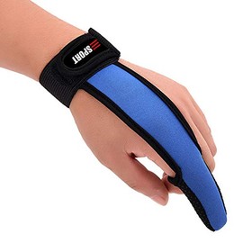 Millya Professional Anti-Slip Fishing Gloves Elastic Band Single Finger Stall Protector(Blue)