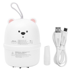 Mini Desktop Dust Collector USB Charging Mini Portable Bear Kids Desktop Keyboard Vacuum CleanerWhite
