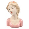 Modern Ceramic Face Vases Decorative Modern Style Shy Girl Flower
