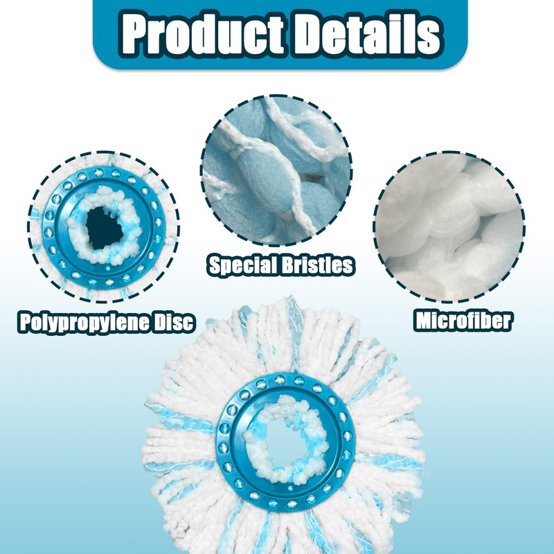 WinGluge Pack of 2 Replacement Heads Compatible with Leifheit Clean