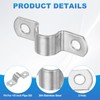 PATIKIL 12mm Rigid Pipe Strap, 12 Pcs 304 Stainless Steel