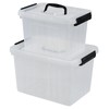 Aninhao 12 Quart & 6 Quart Clear Plastic Storage Bins,