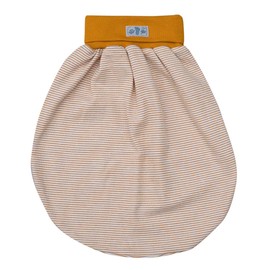 Lilano, Sleeping bag with navel waistband, merino wool (kbT), silk, 210 g/m² (curry / natural)