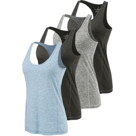 Air Curvey Workout Tank Tops for Women Yoga Racerback Tanks Athletic Quick Dry Activewear 4 Pack