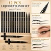 6 Black+ 6 Brown Liquid Eyeliner Pencil Sets for Women