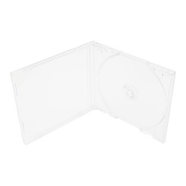 0.4 inch (10 mm) Thick CD Jewel Case, Stores 1, Transparent, 10 Pieces, Transparent (Clear)