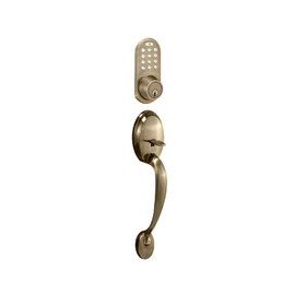 Morning Industry BQF-01AQ Handle Set Combo with Touchpad and Remote Control Deadbolt, Antique Brass
