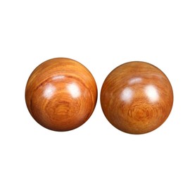 SAFIGLE 2pcs Wooden Massage Balls for Hand Exercise Round Fitness Balls for Muscle Stretching Durable Tool for Manual Dexterity and Injury